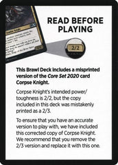 Corpse Knight Reminder Card (Knights' Charge Brawl Deck) [Core Set 2020 Tokens] | L.A. Mood Comics and Games