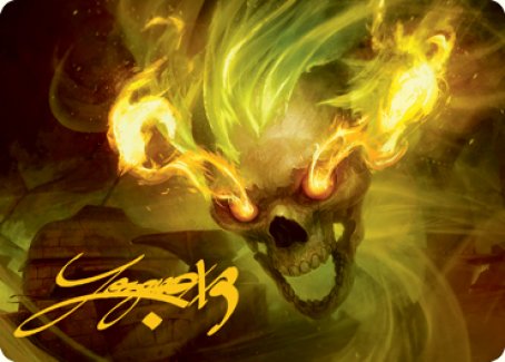 Flameskull Art Card (Gold-Stamped Signature) [Dungeons & Dragons: Adventures in the Forgotten Realms Art Series] | L.A. Mood Comics and Games