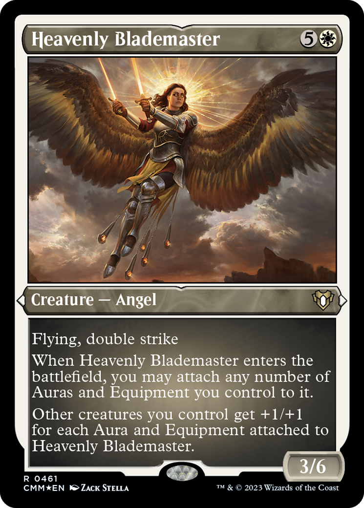 Heavenly Blademaster (Foil Etched) [Commander Masters] | L.A. Mood Comics and Games