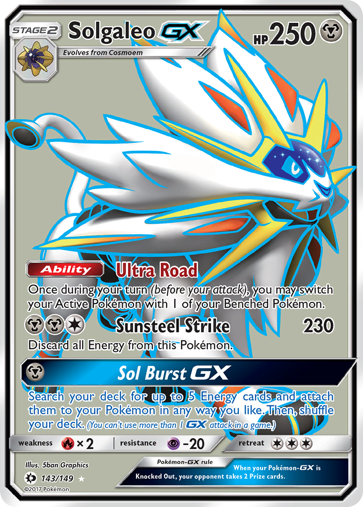 Solgaleo GX (143/149) [Sun & Moon: Base Set] | L.A. Mood Comics and Games