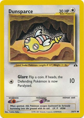 Dunsparce (54/75) [Neo Discovery Unlimited] | L.A. Mood Comics and Games