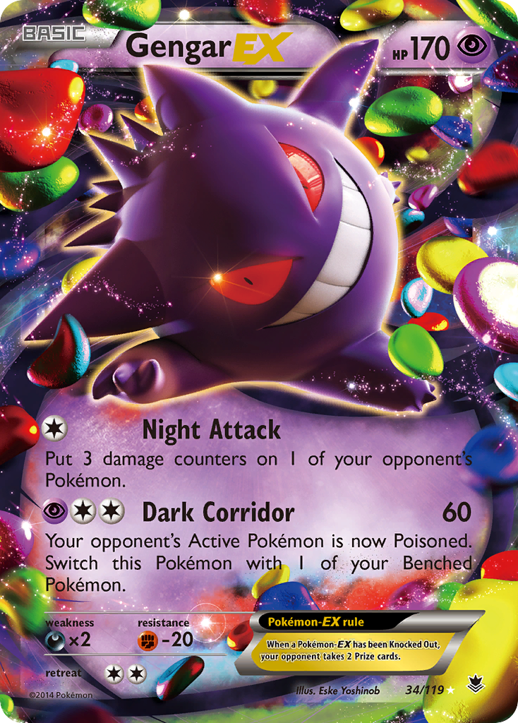 Gengar EX (34/119) [XY: Phantom Forces] | L.A. Mood Comics and Games