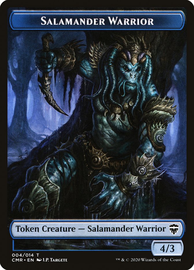 Copy (013) // Salamander Warrior Double-Sided Token [Commander Legends Tokens] | L.A. Mood Comics and Games