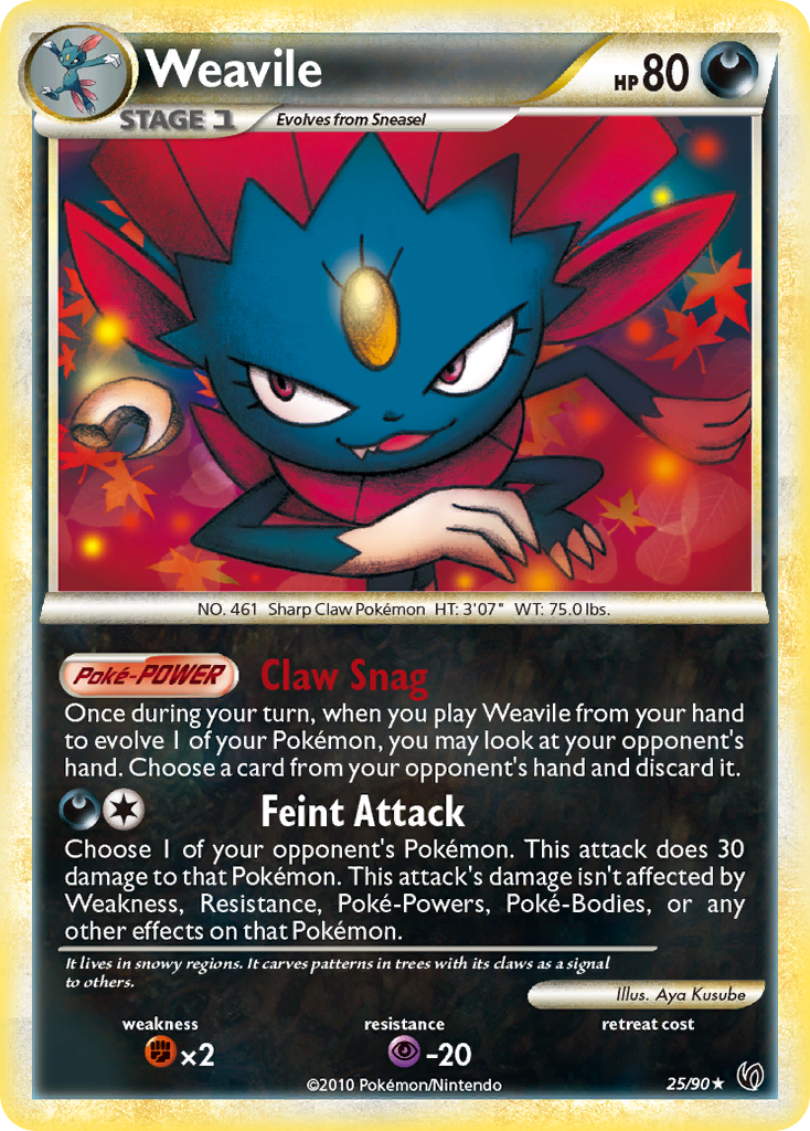 Weavile (25/90) [HeartGold & SoulSilver: Undaunted] | L.A. Mood Comics and Games