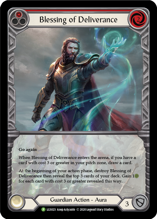 Blessing of Deliverance (Red) [LGS023] (Promo)  Rainbow Foil | L.A. Mood Comics and Games