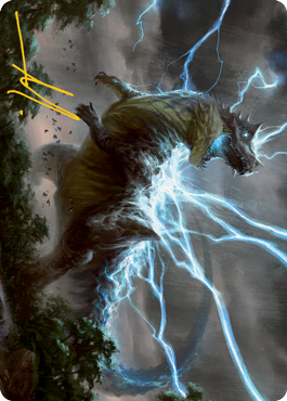 Thrasta, Tempest's Roar Art Card (41) (Gold-Stamped Signature) [Modern Horizons 2 Art Series] | L.A. Mood Comics and Games