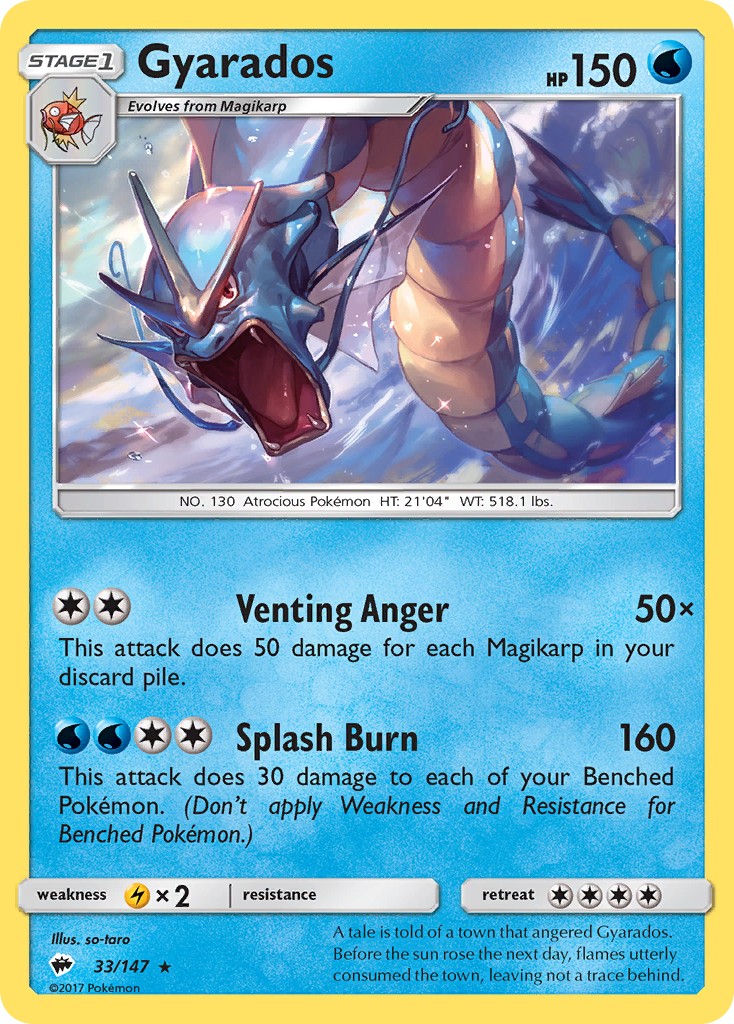 Gyarados (33/147) [Sun & Moon: Burning Shadows] | L.A. Mood Comics and Games