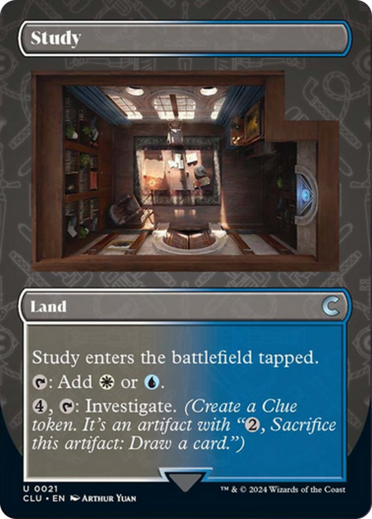 Study (Borderless) [Ravnica: Clue Edition] | L.A. Mood Comics and Games