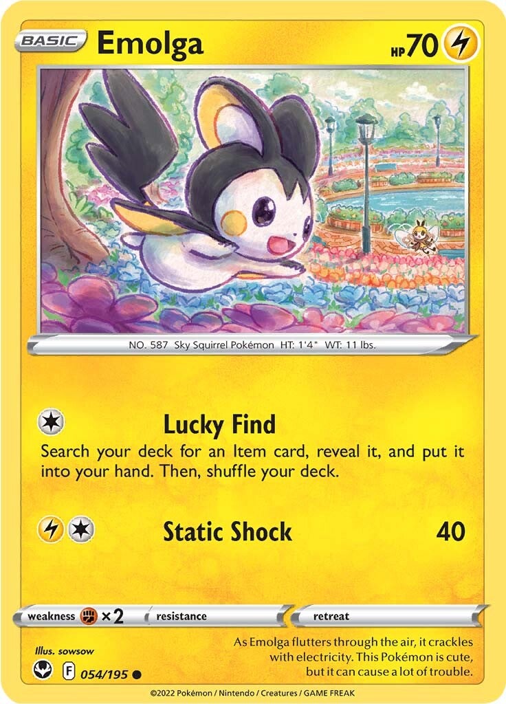 Emolga (054/195) [Sword & Shield: Silver Tempest] | L.A. Mood Comics and Games