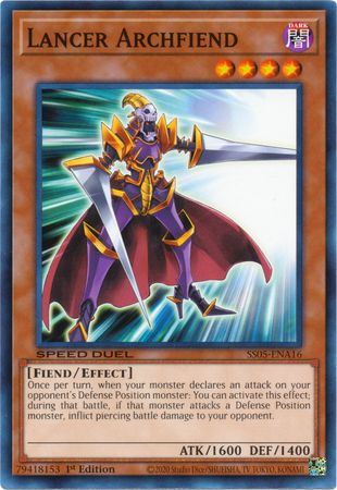 Lancer Archfiend [SS05-ENA16] Common | L.A. Mood Comics and Games