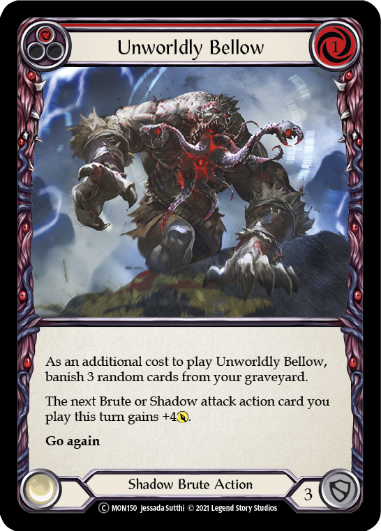 Unworldly Bellow (Red) [U-MON150-RF] (Monarch Unlimited)  Unlimited Rainbow Foil | L.A. Mood Comics and Games