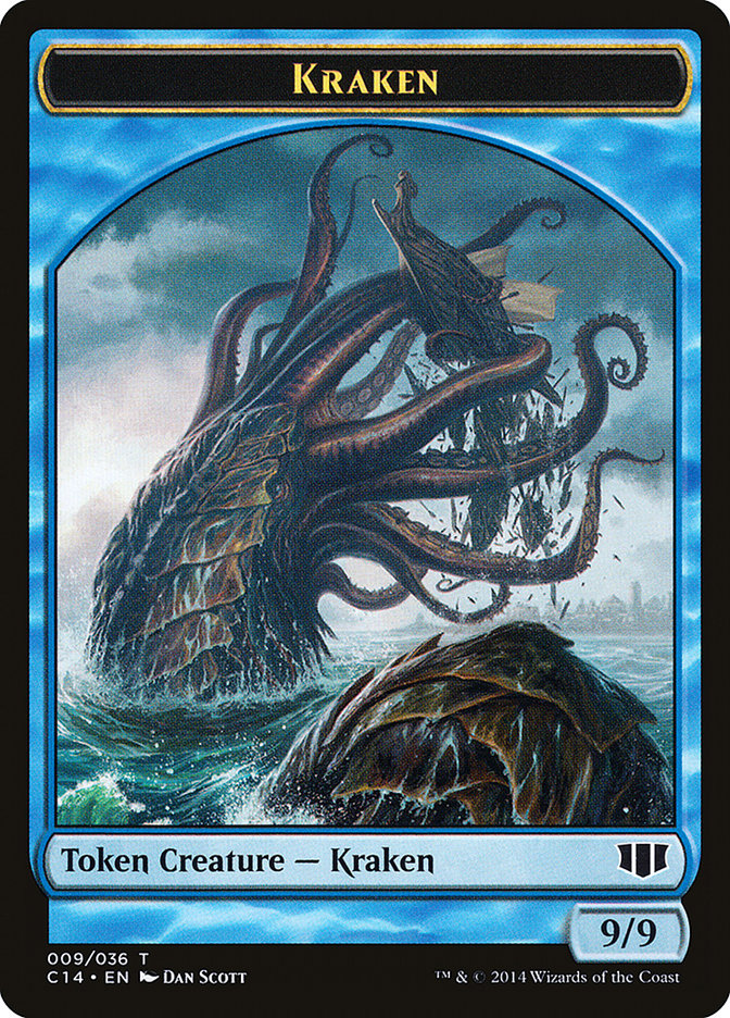Kraken // Zombie (011/036) Double-Sided Token [Commander 2014 Tokens] | L.A. Mood Comics and Games