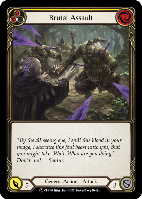 Brutal Assault (Yellow) [U-CRU193] (Crucible of War Unlimited)  Unlimited Normal | L.A. Mood Comics and Games