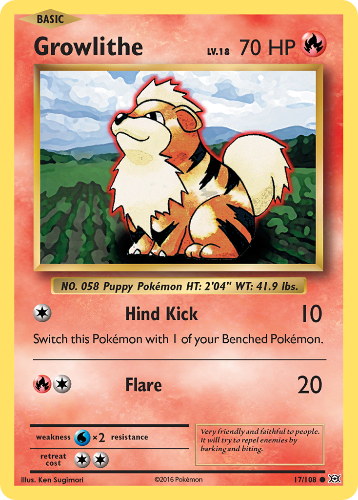 Growlithe (17/108) [XY: Evolutions] | L.A. Mood Comics and Games