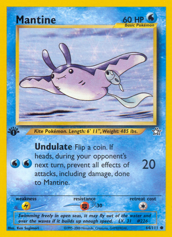 Mantine (64/111) [Neo Genesis 1st Edition] | L.A. Mood Comics and Games