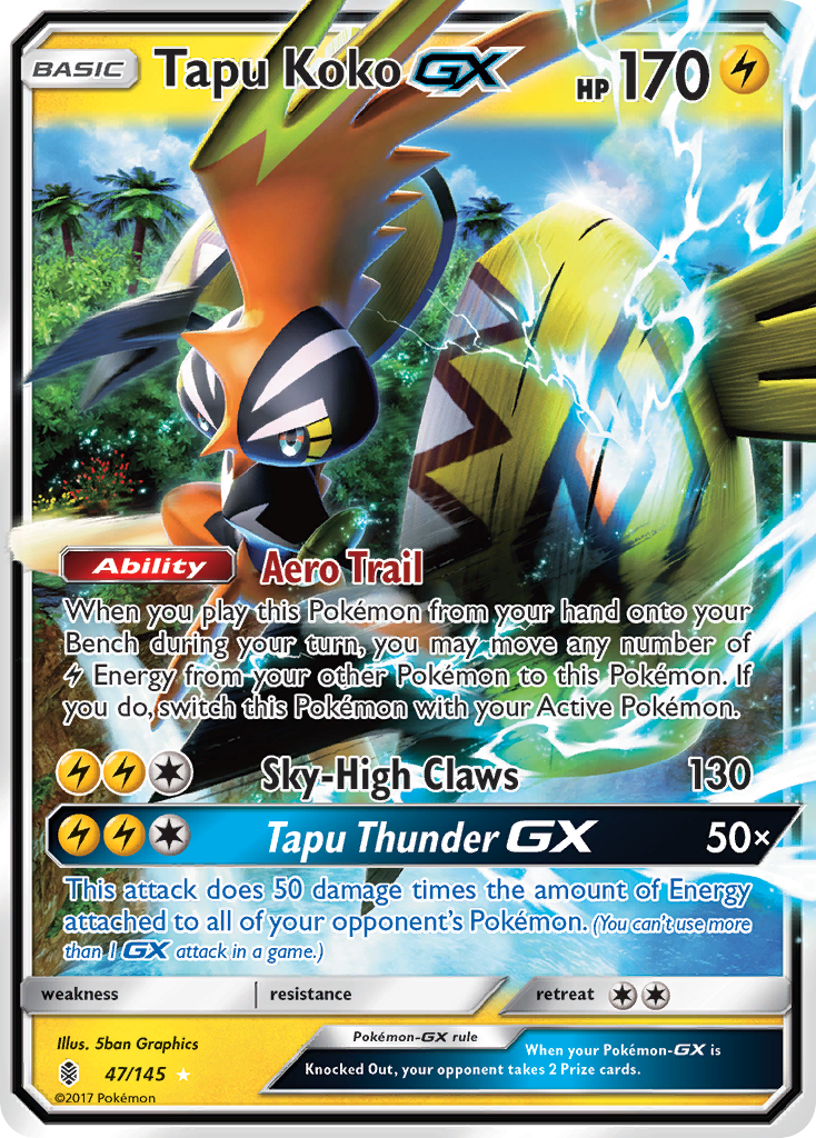 Tapu Koko GX (47/145) [Sun & Moon: Guardians Rising] | L.A. Mood Comics and Games