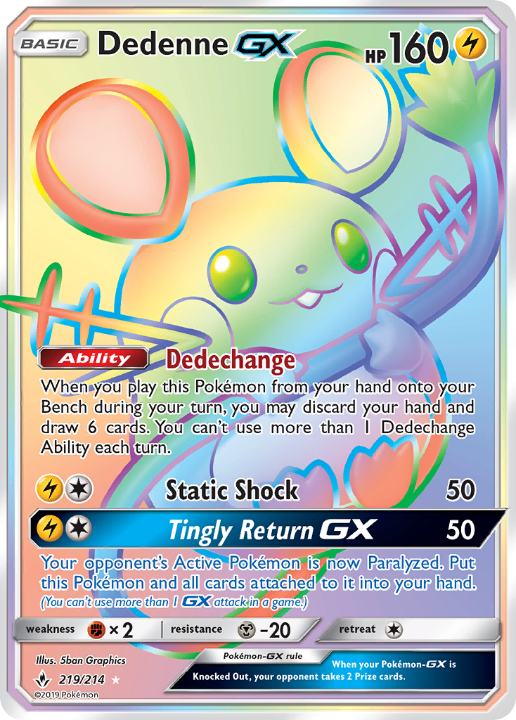 Dedenne GX (219/214) [Sun & Moon: Unbroken Bonds] | L.A. Mood Comics and Games