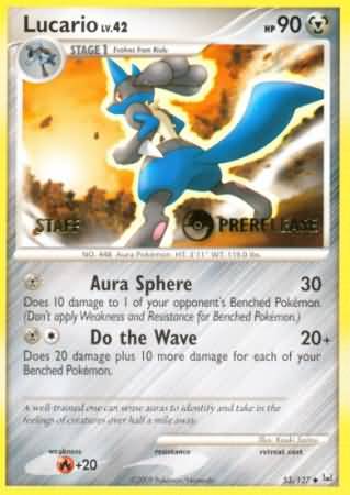 Lucario (53/127) (Staff Prerelease Promo) [Diamond & Pearl: Black Star Promos] | L.A. Mood Comics and Games
