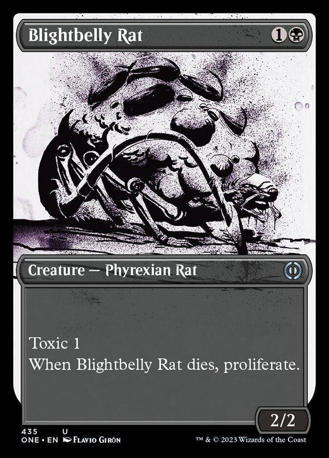 Blightbelly Rat (Showcase Ichor Step-and-Compleat Foil) [Phyrexia: All Will Be One] | L.A. Mood Comics and Games