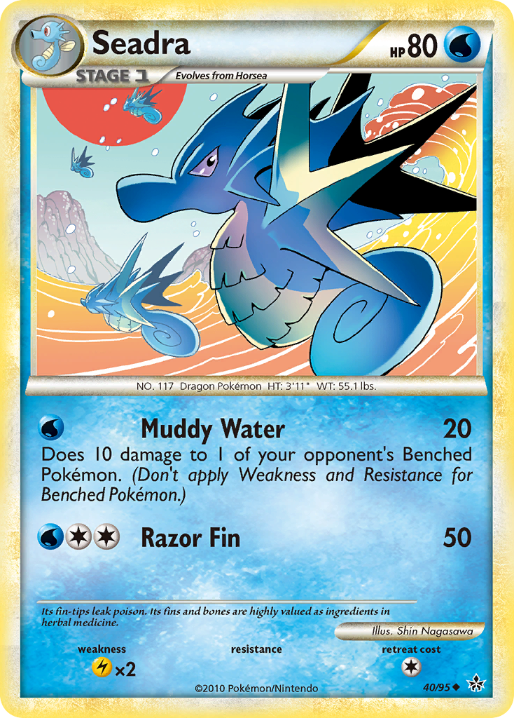 Seadra (40/95) [HeartGold & SoulSilver: Unleashed] | L.A. Mood Comics and Games