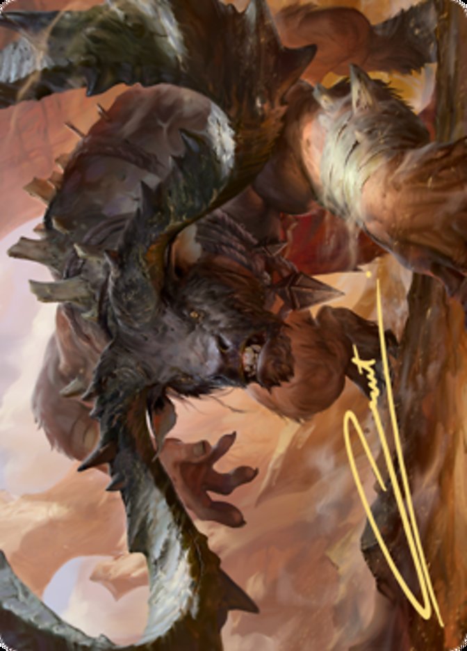 Moraug, Fury of Akoum Art Card (Gold-Stamped Signature) [Zendikar Rising Art Series] | L.A. Mood Comics and Games