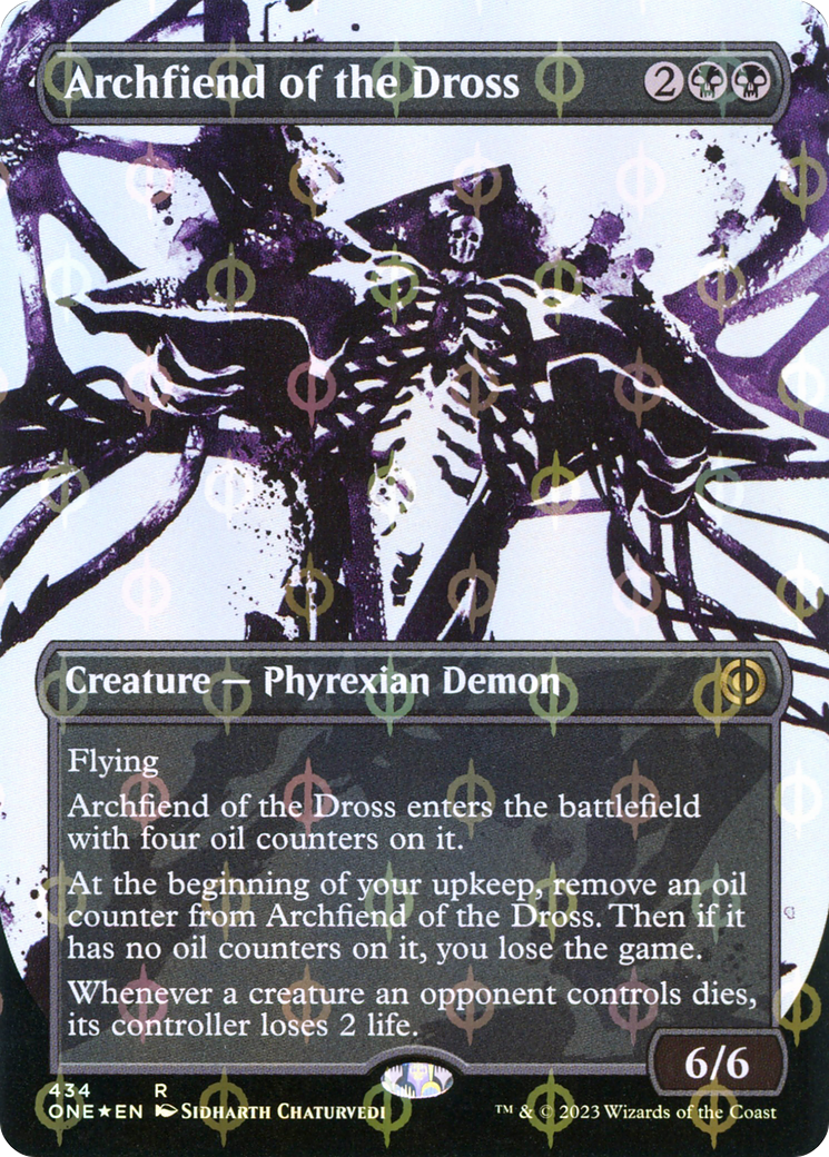 Archfiend of the Dross (Borderless Ichor Step-and-Compleat Foil) [Phyrexia: All Will Be One] | L.A. Mood Comics and Games