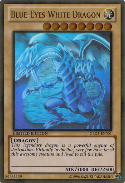 Blue-Eyes White Dragon [GLD5-EN001] Ghost/Gold Rare | L.A. Mood Comics and Games