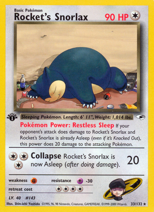 Rocket's Snorlax (33/132) [Gym Heroes 1st Edition] | L.A. Mood Comics and Games