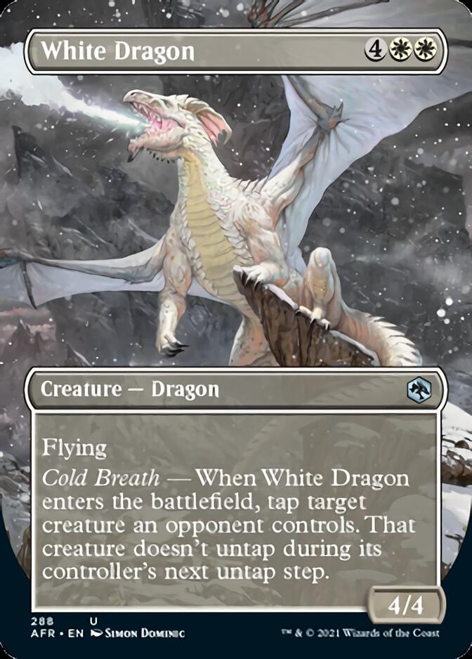 White Dragon (Borderless Alternate Art) [Dungeons & Dragons: Adventures in the Forgotten Realms] | L.A. Mood Comics and Games