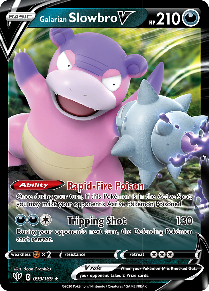 Galarian Slowbro V (099/189) [Sword & Shield: Darkness Ablaze] | L.A. Mood Comics and Games