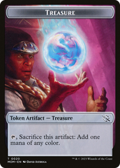 Treasure (20) // Teferi Akosa of Zhalfir Emblem Double-Sided Token [March of the Machine Tokens] | L.A. Mood Comics and Games