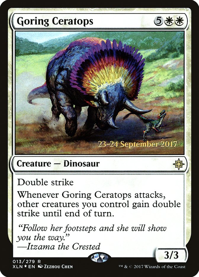 Goring Ceratops [Ixalan Prerelease Promos] | L.A. Mood Comics and Games