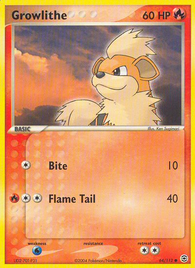 Growlithe (64/112) [EX: FireRed & LeafGreen] | L.A. Mood Comics and Games