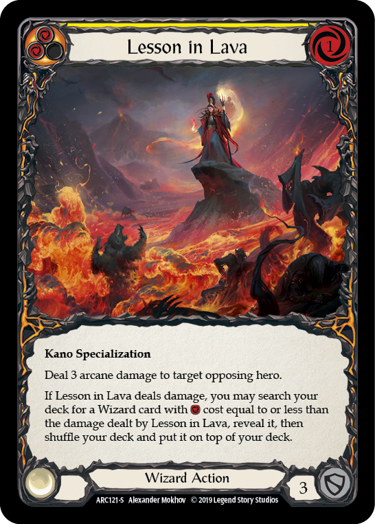 Lesson in Lava [ARC121-S] (Arcane Rising)  1st Edition Rainbow Foil | L.A. Mood Comics and Games