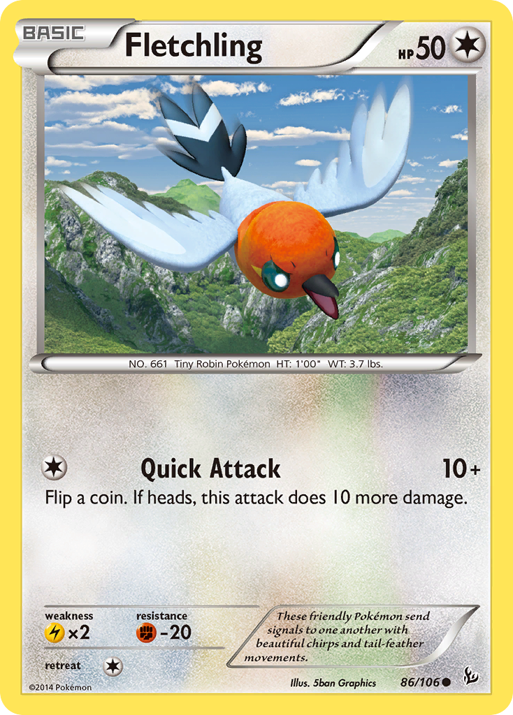 Fletchling (86/106) [XY: Flashfire] | L.A. Mood Comics and Games