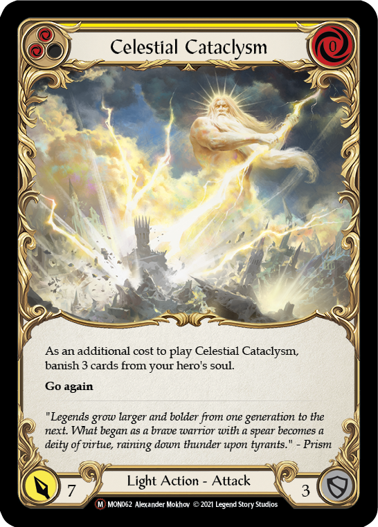 Celestial Cataclysm [U-MON062-RF] (Monarch Unlimited)  Unlimited Rainbow Foil | L.A. Mood Comics and Games