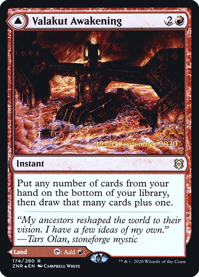 Valakut Awakening // Valakut Stoneforge [Zendikar Rising Prerelease Promos] | L.A. Mood Comics and Games