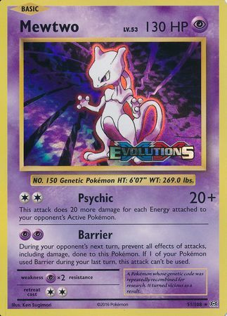 Mewtwo (51/108) (XY Evolutions Prerelease) [XY: Black Star Promos] | L.A. Mood Comics and Games