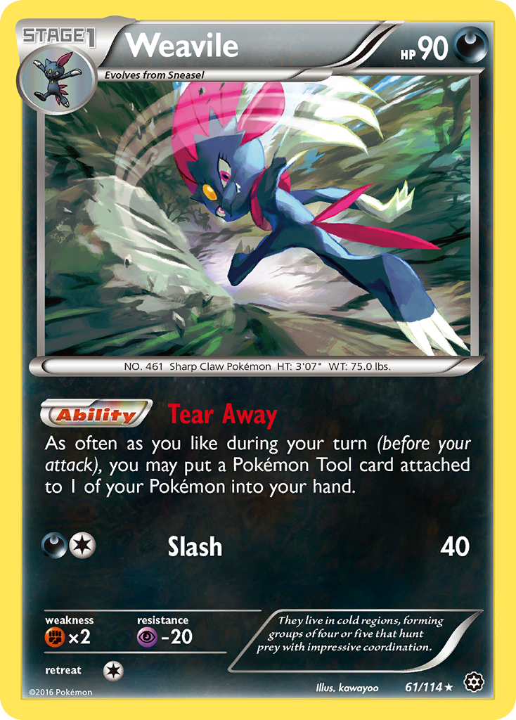 Weavile (61/114) [XY: Steam Siege] | L.A. Mood Comics and Games