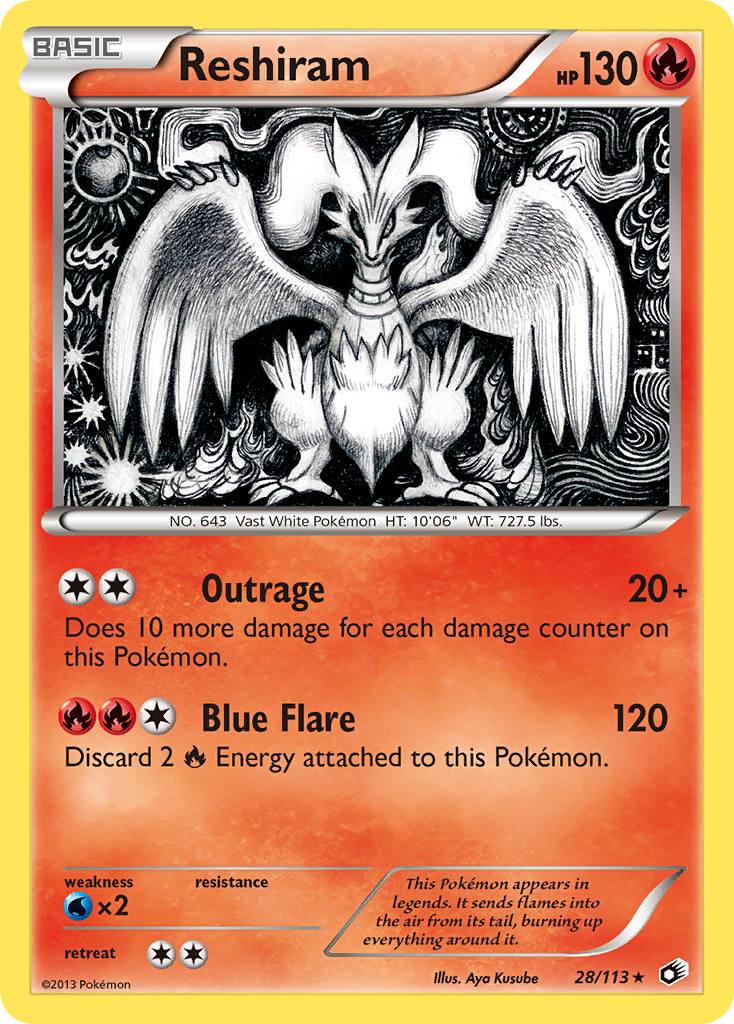 Reshiram (28/113) [Black & White: Legendary Treasures] | L.A. Mood Comics and Games