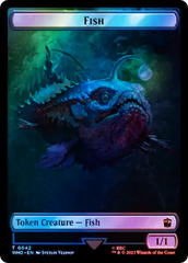 Fish // Alien Salamander Double-Sided Token (Surge Foil) [Doctor Who Tokens] | L.A. Mood Comics and Games