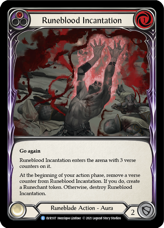 Runeblood Incantation (Red) [EVR107] (Everfest)  1st Edition Rainbow Foil | L.A. Mood Comics and Games