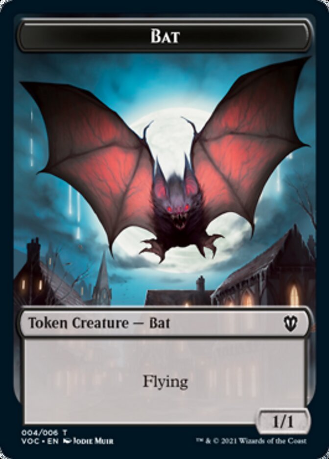 Blood // Bat Double-Sided Token [Innistrad: Crimson Vow Commander Tokens] | L.A. Mood Comics and Games