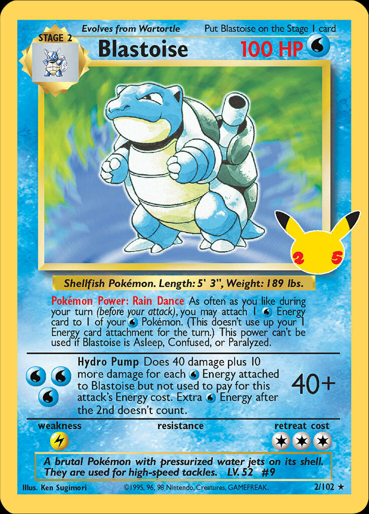 Blastoise (2/102) [Celebrations: 25th Anniversary - Classic Collection] | L.A. Mood Comics and Games