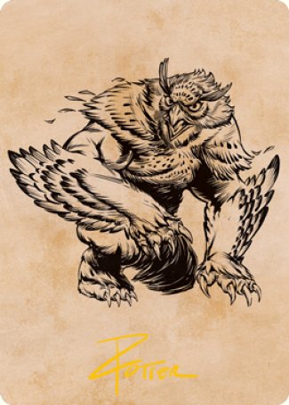 Owlbear (Showcase) Art Card (Gold-Stamped Signature) [Dungeons & Dragons: Adventures in the Forgotten Realms Art Series] | L.A. Mood Comics and Games