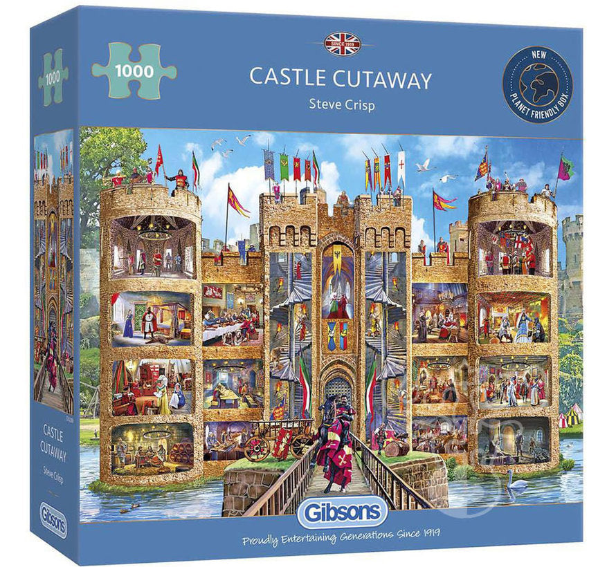 Puzzle: Castle Cutaway (1000pc) | L.A. Mood Comics and Games