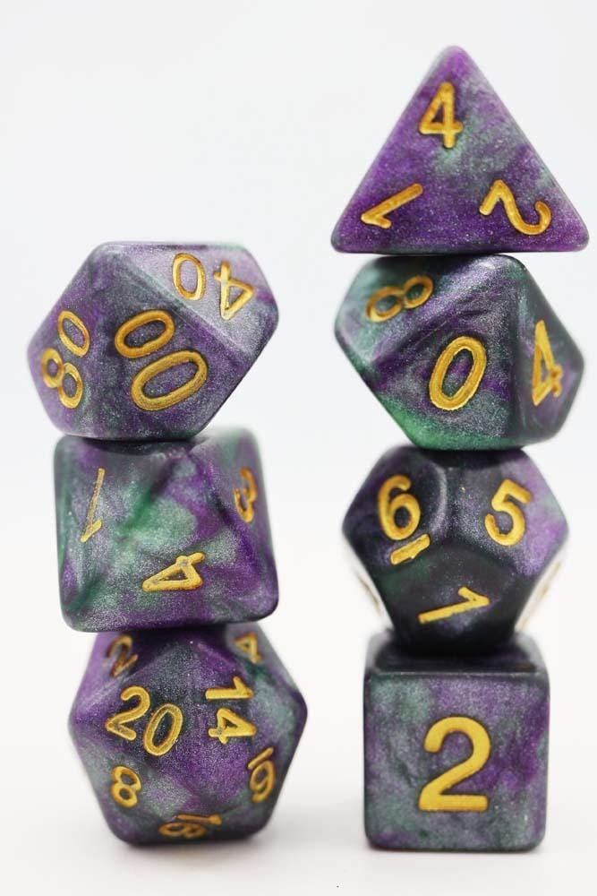 King Cake 7pc Dice Set | L.A. Mood Comics and Games
