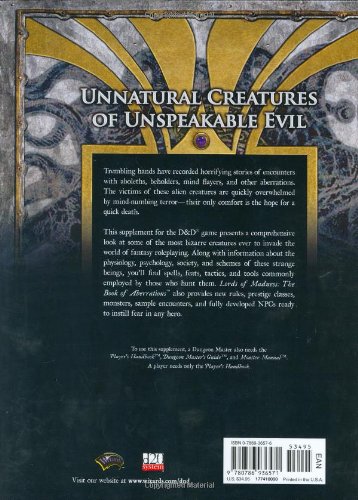 Lords of Madness: The Book of Aberrations (Dungeons & Dragons d20 3.5 Fantasy Roleplaying Supplement) | L.A. Mood Comics and Games