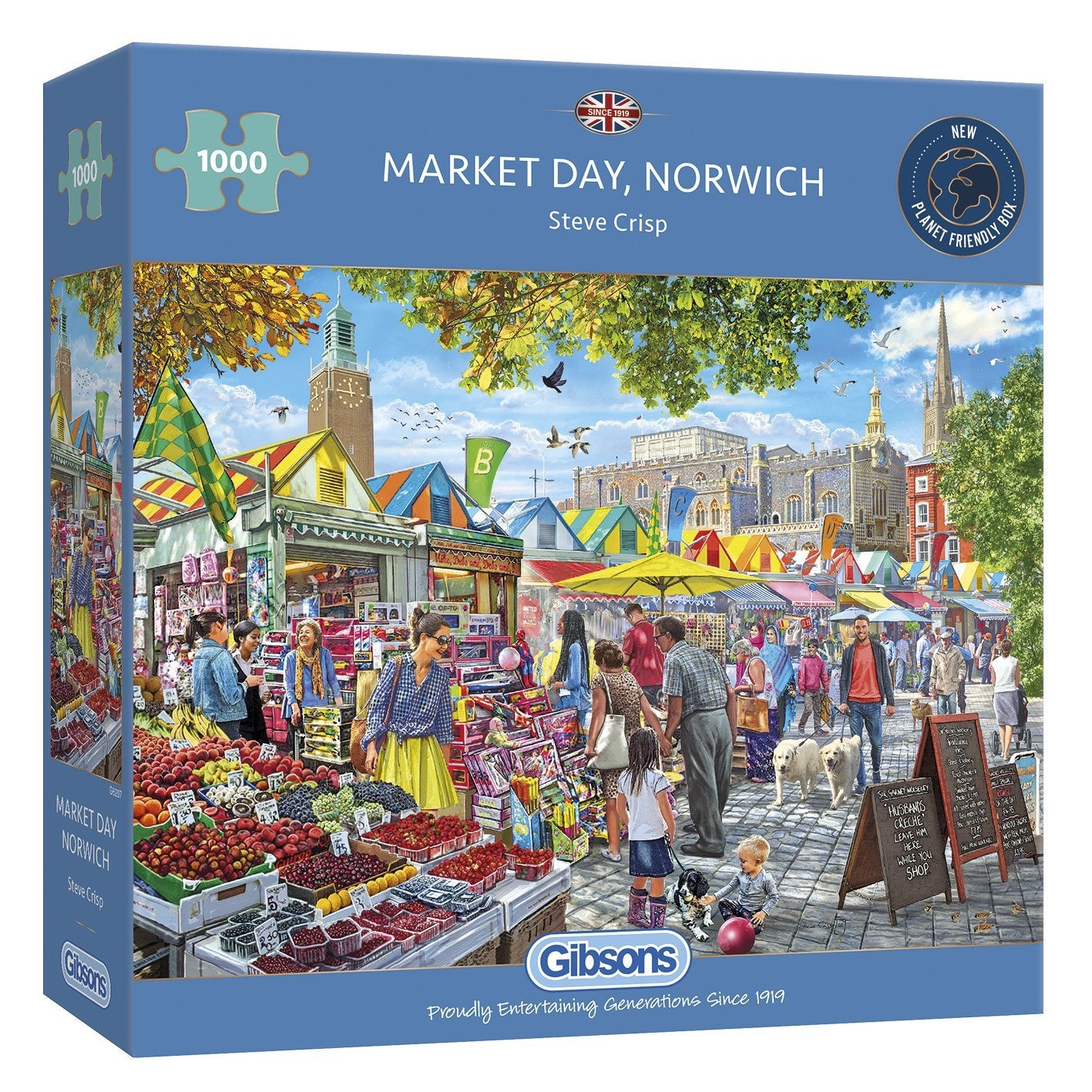 Market Day, Norwich Puzzle (1000pc) | L.A. Mood Comics and Games