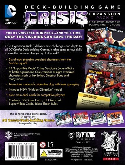 DC Comics Deck-Building Game: Crisis Expansion Pack 3 | L.A. Mood Comics and Games